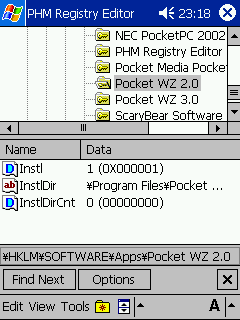 PHM Registry Editor$B$N2hLL(J